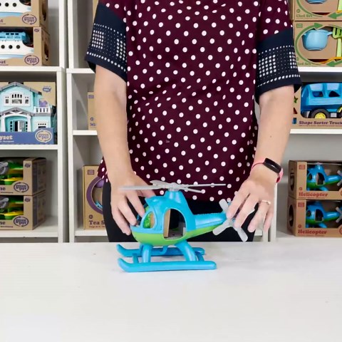 Green Toys Helicopter, Blue/Green