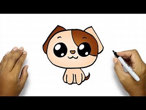 How To Draw A Dog Step By Step | Cute Dog Drawing - Videos For Kids