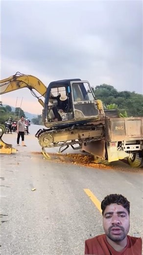 crash landing with hammer machine #automobile #vahicles #vahicles #truckdriver #farming #xcavator