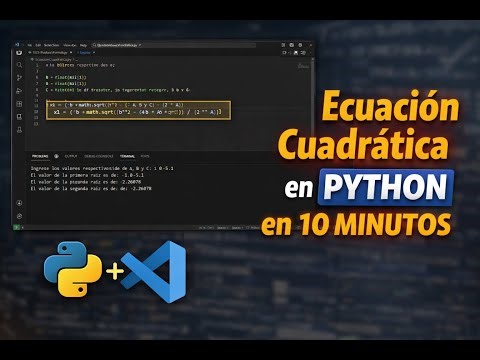 Ecuación Cuadrática en Python | Paso a Paso en 10 Minutos (VS Code)