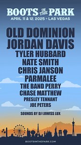 Boots In The Park is here! Get your tickets for the best country music party in Las Vegas with Old Dominion, Jordan Davis, Nate Smith, Tyler Hubbard and so many more. Limited single day and weekend passes remain! | Boots In The Park | Facebook