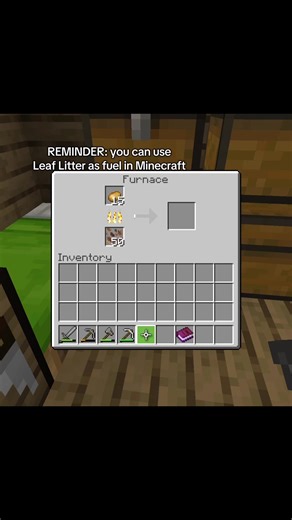 Essential Minecraft Hack: Using Leaf Litter as Fuel