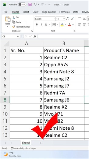 Serial Number Using Fill Series in Excel #excel #excelshorts