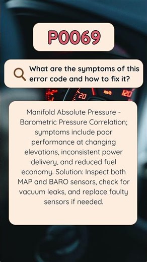 P0069 OBD-II Trouble Code: How To Fix?