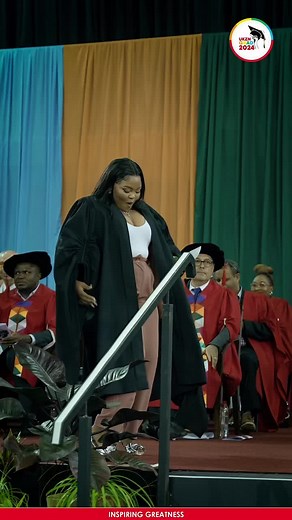 With grace and joy, she dances across the stage, a celebration of her hard-earned achievement. Each twirl and step is a testament to her dedication and determination. Congratulations, graduate! #UKZNGrad2024 #graduation #ukznstudents #viral #UKZN #tiktoksouthafrica🇿🇦