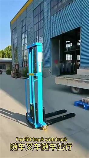 1 Ton Portable Stackers Easy Operate Manual 1 Ton Electric Stacker Forklift Remote Control Self-Lifting Semi-Electric Stacker