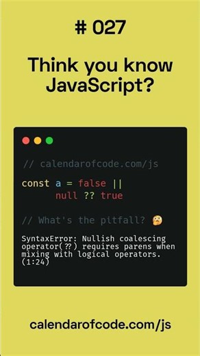 Calendar of Code | JavaScript 027