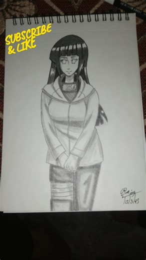 The Byakugan Princess! Drawing Hinata Hyuga 🖋️