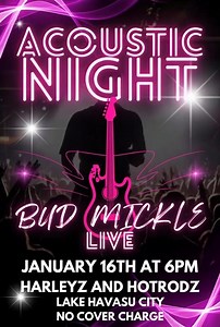 Friday night 1/16/26. Harleyz & Hot Rodz Motor Pub and Grill. | Bud Mickle