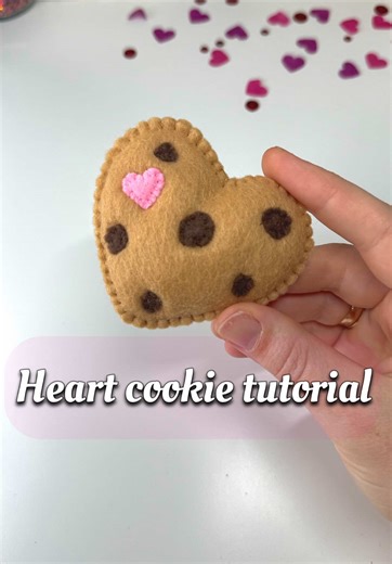 Heart-Shaped Felt Cookie DIY Tutorial for Valentine's Day