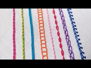 Chain Stitch & Chain Stitch Variations for Beginners (Hand Embroidery Work)