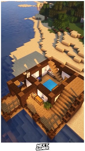 NextGamer on Instagram: " Epic Minecraft Beach House ⚡ Design a cozy and modern beach house surrounded by sand, palm trees, and the sound of waves! ✨ This build is perfect for players who love tropical aesthetics and peaceful living.  Ready to make your seaside retreat?  #MinecraftBuilds #MinecraftIdeas #MinecraftBeachHouse #MinecraftCreations #EpicBuilds #GamingCommunity #CreativeBuilds"