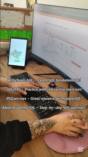 If you want to learn SQL, save these sites: W3Schools ,SQL,SQLZOO,PGExercises,Khan Academy SQL...