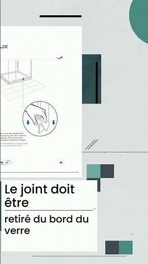 Joints de porte de douche - Instructions de montage