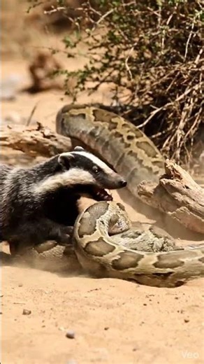 Honey Badger vs. Python: Intense Struggle | Raw Wildlife Encounters