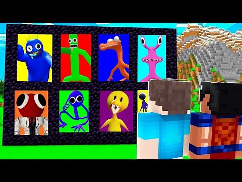 ENCONTRAMOS OS PORTAIS DO AZUL BABÃO NO MINECRAFT! (Rainbow Friends)