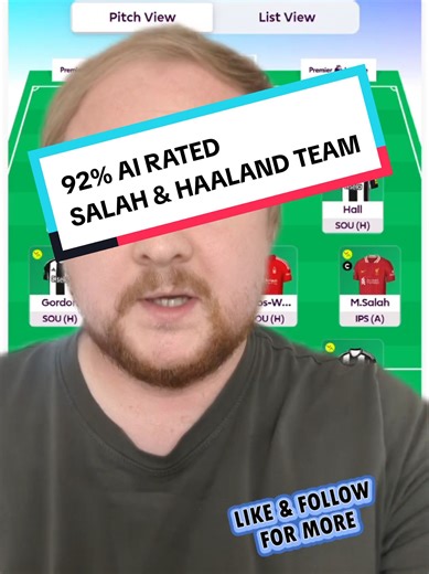 AI Rates FPL Draft 92%: Salah & Haaland Team