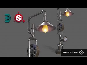 Modeling & Texturing an Industrial Steampunk Lamp - Part3 [Texturing]