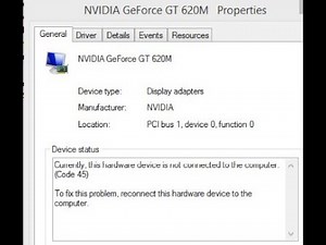 CARA MENGATASI Nvidia Error Code 45 this hardware device is not connected to the computer