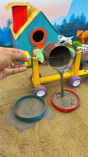 😱 Amazing Mini Tractor Pillar Making Machine |Real Working DIY Baige #shorts #youtubeshorts