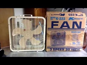 1987 Kmart Model K-223 20" Box Fan w/ Original Box