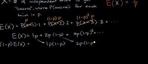 几何随机变量期望值的证明 (视频)