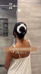 5.2K views · 51 reactions | A low bun with a big scrunchie is such an easy and quick hairstyle for those hot and humid summer days when you just need your hair off of your neck.  Products and outfit: @americaneagle dress @hairitagebymindy hair scrunchie. . . Make sure to follow along for more summer hairstyle ideas  . . #summerhairstyles #lowbunhairstyle #lowbun #summerhairstyle | Haiirology By Jen | Facebook