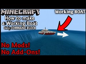 How to make a Working Boat in Minecraft | MCPE, Bedrock Edition, Xbox, Windows 10 (No Mods)