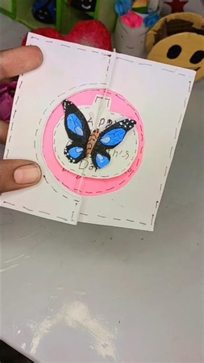 DiY Spinning Butterfly card 🦋#craft #diy #art #crafty #viral #trending #shorts #short