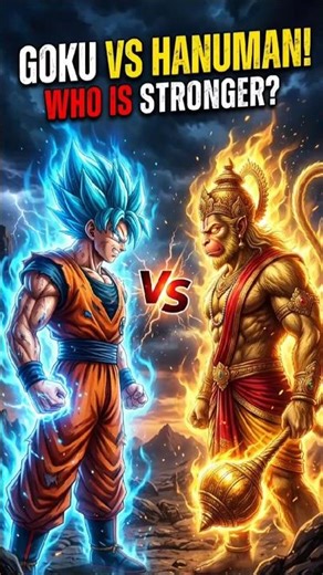 Goku vs Hanuman 🔥 Who is the True Strongest? Epic Battle! #shorts Anime Gods Clash