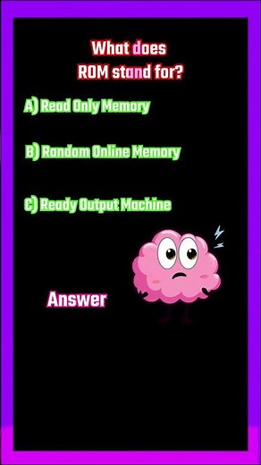 What does ROM stand for? #computertips #computerquiz #keyboardshortcuts #ytshorts #shorts