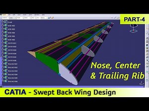 CATIA V5 - Swept back wing design Part 4