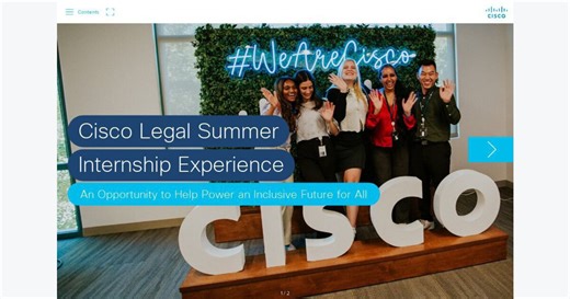 Cisco Legal Summer Internship Experience