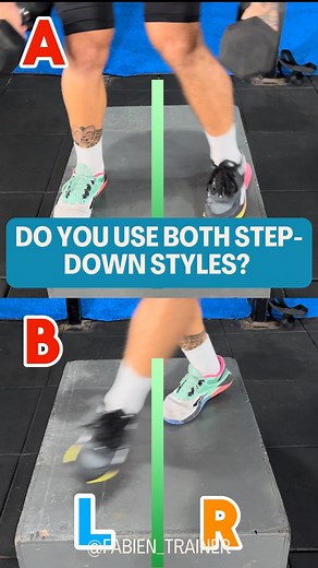 Fabien | CrossFit Tips & Technique on Instagram: "Two Box Step-Up Variations — same movement, different focus. Option A – Step Down Backwards Step down by reaching the leg behind you. ✅ Builds glute, hamstring control ✅ Develops balance and posterior stability Option B – Cross Over at the Top Cross your leg over to the opposite side as you step down. ✅ Improves hip mobility ✅ Trains lateral coordination and stability Each style brings a different stimulus. Alternate between both to keep your leg