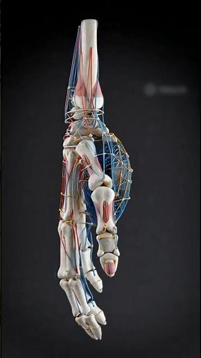Hand Anatomy in Motion 🖐️ | Bones, Muscles & Ligaments Working Together #Shorts