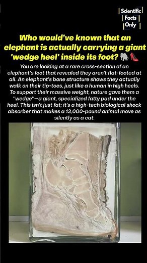 What’s REALLY inside an Elephant’s Foot? 🤯🐘 #nature #science #sciencefacts #animals
