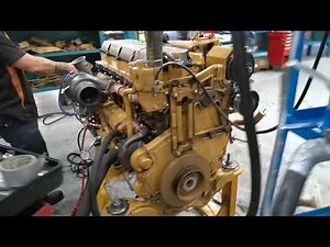 Running C13 caterpillar engine after complete rebuild.