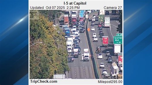 Crash blocks I-5 southbound in Terwilliger curves, backup stretches to Hwy 26 interchange