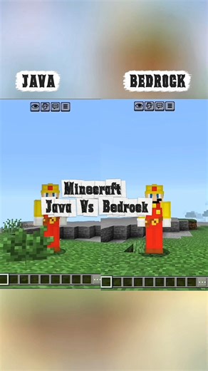 Minecraft Java Vs Bedrock go to select #viral #shorts #minecraft #java #bedrock