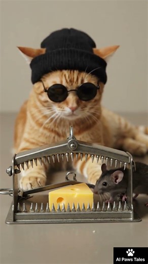 Will the Mouse Survive the Cheese Trap? #catandmouse #CheeseTrap#catvsmouse #home#funny#funnycat
