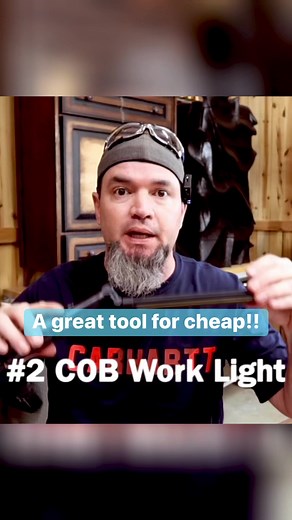 Check out this COB work light! An inexpensive tool that comes in handy!! These are great to have in the shop! #handytool #cheap #magnetic #light #shadow #woodworking #peech #cheaptools | Matthew Peech Woodworking And DIY