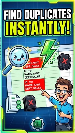 Highlight Duplicates Instantly in Excel! ⚡ | Excel Shortcuts #shorts