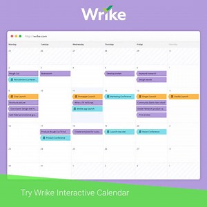 Try online work and project calendars. Unlike traditional calendars, Wrike Calendars are directly connected to projects and tasks. They always reflect your most up-to-date plans and schedules. | Wrike