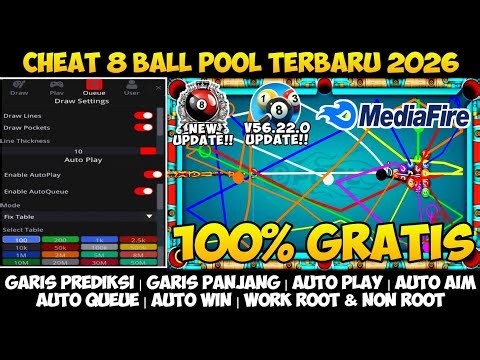 GRATIS‼️ CHEAT 8 BALL POOL TERBARU 2026 AIM TOOL MOD MENU VENOM GRATIS!! 🤩🤪
