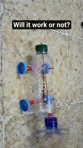 How to make a Car with plastic bottles propelled with rubber bands very easy DIY #diy #bottle sakin