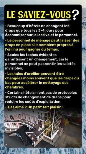 Les Hôtels Ne Nettoient Pas Vraiment Tes Draps