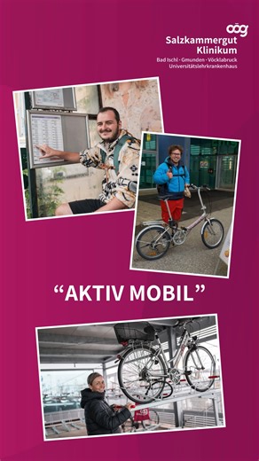 🚴‍♀️ Aktiv mobil im Salzkammergut Klinikum! 🏃‍♂️ Über 3.500 MitarbeiterInnen arbeiten im Salzkammergut Klinikum – und viele von ihnen kommen bereits aktiv und klimafreundlich zur Arbeit: mit dem Rad, zu Fuß, mit Öffis oder nutzen Bewegung ganz allgemein, um etwas für ihre Gesundheit zu tun. Mit dem Projekt „Aktiv mobil“ möchten wir dieses Engagement sichtbar machen und zeigen, welche vielfältigen Mobilitätsoptionen unsere MitarbeiterInnen nutzen. Denn jeder aktive Weg zählt – für die Gesundhei