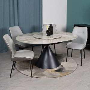 [Hot Item] China Wholesale Customize Modern Classical Round Extendable Dining Tables for Dining Room/Canteen/Kitchen
