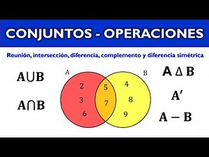 OPERACIONES CON CONJUNTOS - REUNIÓN, INTERSECCIÓN, DIFERENCIA Y COMPLEMENTO - APRENDO EN CASA