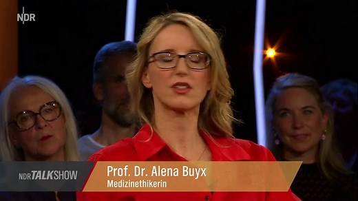 NDR Talk Show: Medizinethikerin und Autorin Alena Buyx